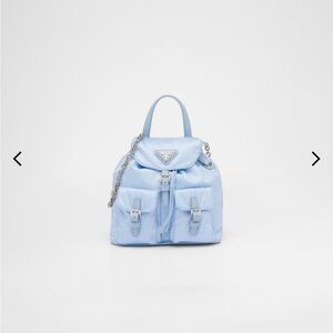 Prada re-nylon mini backpack in light blue - NEW